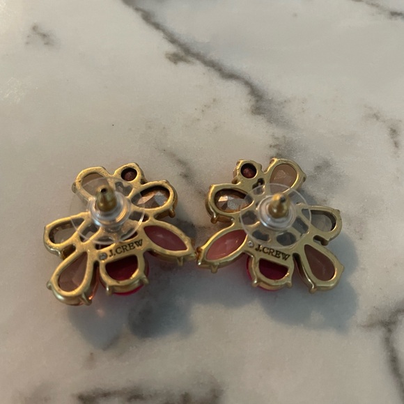 J. Crew Pink Stone Staple Earring - Picture 3 of 4